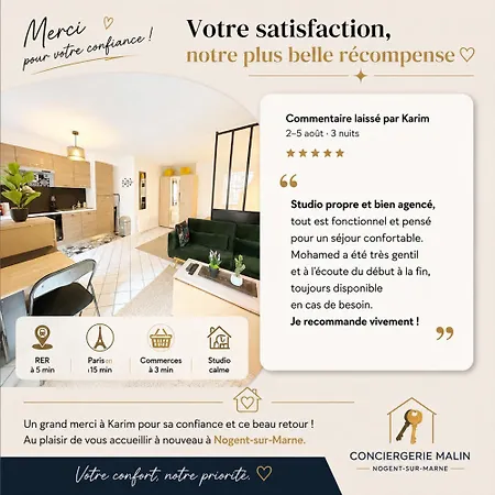 Serein, Rer 5mn,paris En 15mn,commerces 3mn